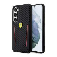 Ferrari Carbon Contrast Edges - Etui Samsung Galaxy S23+ (czarny)