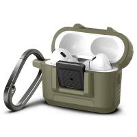 Spigen Lock Fit - Pancerne etui do Apple AirPods Pro 1 / 2 (Vintage Khaki)