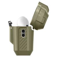 Spigen Lock Fit - Pancerne etui do Apple AirPods Pro 1 / 2 (Vintage Khaki)