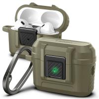 Spigen Lock Fit - Pancerne etui do Apple AirPods Pro 1 / 2 (Vintage Khaki)
