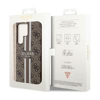 Guess 4G Printed Stripe - Etui Samsung Galaxy S23 Ultra (brązowy)