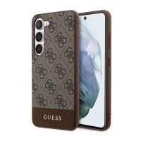 Guess 4G Bottom Stripe Metal Logo Collection - Etui Samsung Galaxy S23+ (brązowy) Guess 4G Bottom Stripe Metal Logo Collection - Etui Samsung Galaxy S23+ (brązowy)