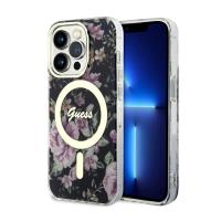 Guess Flower MagSafe - Etui iPhone 14 Pro (Czarny) Guess Flower MagSafe - Etui iPhone 14 Pro (Czarny)