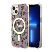 Guess Flower MagSafe - Etui iPhone 14 Plus (Różowy) Guess Flower MagSafe - Etui iPhone 14 Plus (Różowy)