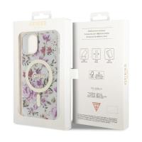 Guess Flower MagSafe - Etui iPhone 14 Plus (Przezroczysty)