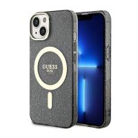 Guess Glitter Gold MagSafe - Etui iPhone 14 Plus (Czarny) Guess Glitter Gold MagSafe - Etui iPhone 14 Plus (Czarny)
