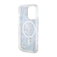 Guess Leopard MagSafe - Etui iPhone 14 Pro Max (Niebieski)