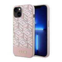 Guess GCube Stripes MagSafe - Etui iPhone 14 Plus (Różowy) Guess GCube Stripes MagSafe - Etui iPhone 14 Plus (Różowy)