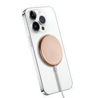 Crong MagSpot Wireless Charger – Aluminiowa ładowarka indukcyjna MagSafe 15W (Gold) Crong MagSpot Wireless Charger – Aluminiowa ładowarka indukcyjna MagSafe 15W (Gold)