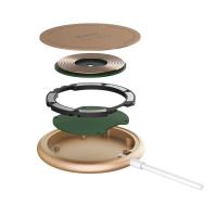 Crong MagSpot Wireless Charger – Aluminiowa ładowarka indukcyjna MagSafe 15W (Gold)