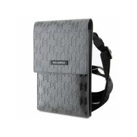 Karl Lagerfeld Saffiano Mongram Plaque - Torba na smartfona i akcesoria (srebrny) Karl Lagerfeld Saffiano Mongram Plaque - Torba na smartfona i akcesoria (srebrny)