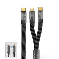 WEKOME WDC-189 Mecha Series - Kabel połączeniowy 2w1 USB-C do Lightning + USB-C 65W Fast Charging 1.2 m (Tarnish) WEKOME WDC-189 Mecha Series - Kabel połączeniowy 2w1 USB-C do Lightning + USB-C 65W Fast Charging 1.2 m (Tarnish)
