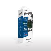Energizer Ultimate - Ładowarka sieciowa podróżna Multiplug EU / UK / US GaN USB-C 20W PD (Zielony)
