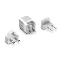 Energizer Ultimate - Ładowarka sieciowa podróżna Multiplug EU / UK / US GaN USB-C 20W PD (Srebrny)