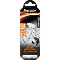 Energizer HardCase - Adapter audio Lightning do jack 3,5 mm certyfikat MFi 11 cm EU (Biały) dożywotnia gwarancja