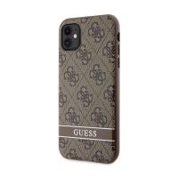 Guess 4G Printed Stripe - Etui iPhone 11 / iPhone XR (brązowy)