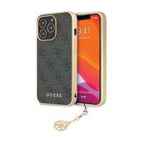 Guess 4G Charms Collection - Etui iPhone 14 Pro (szary) Guess 4G Charms Collection - Etui iPhone 14 Pro (szary)