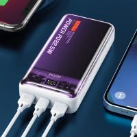 WEKOME WP-353 Vanguard Series - Power bank 10000 mAh PD 20W + QC 22.5W (Fioletowy / Przezroczysty)