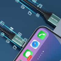 WEKOME WDC-170 Raython Series - Kabel połączeniowy 3w1 USB-A do USB-C + Lightning + Micro USB Fast Charging PD 1.2 m (Srebrny)