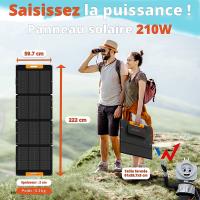 Wonder Ws210 - Panel słoneczny / Ładowarka solarna 210W z wyjściem MC4 (Czarny)