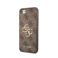 Guess 4G Big Metal Logo - Etui iPhone SE (2022/2020) / 8 / 7 (Brązowy)