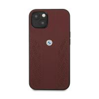 BMW Leather Curve Perforate HC - Etui iPhone 13 mini (czerwony)