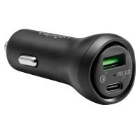 Spigen Steadiboost F31QC - Ładowarka Samochodowa USB-C 27W PD & USB-A 18W QC3.0 (Czarny)