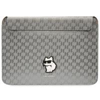 Karl Lagerfeld NFT Saffiano Monogram Ikonik Choupette Sleeve - Etui na notebook 14" (Srebrny)