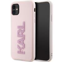 Karl Lagerfeld 3D Rubber Glitter Logo - Etui iPhone 11 (Różowy) Karl Lagerfeld 3D Rubber Glitter Logo - Etui iPhone 11 (Różowy)