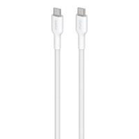 PURO Fabric - Kabel w oplocie heavy duty USB-C do USB-C 1,2m (biały)