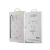 Guess 4G Metal Gold Logo - Etui iPhone 15 (różowy)