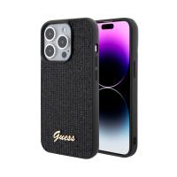 Guess Disco Metal Script - Etui iPhone 15 Pro (czarny)