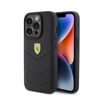 Ferrari Quilted Metal Logo - Etui iPhone 15 Pro (czarny) Ferrari Quilted Metal Logo - Etui iPhone 15 Pro (czarny)