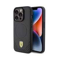Ferrari Carbon Metal Logo MagSafe - Etui iPhone 15 Pro (czarny) Ferrari Carbon Metal Logo MagSafe - Etui iPhone 15 Pro (czarny)