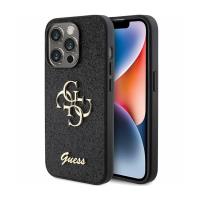 Guess Glitter Script Big 4G - Etui iPhone 15 Pro Max (czarny) Guess Glitter Script Big 4G - Etui iPhone 15 Pro Max (czarny)