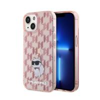 Karl Lagerfeld Monogram Choupette - Etui iPhone 15 (różowy) Karl Lagerfeld Monogram Choupette - Etui iPhone 15 (różowy)