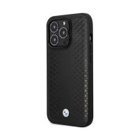 BMW Leather Diamond Pattern - Etui iPhone 14 Pro (Czarny)