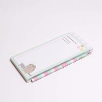 Pusheen - Magnetyczny notatnik / lista zakupów na lodówkę + ołówek (10 x 21 cm)