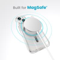 Speck Gemshell Grip + MagSafe - Etui do iPhone 16e / iPhone 15 / iPhone 14 / iPhone 13 (Clear / Chrome Finish)