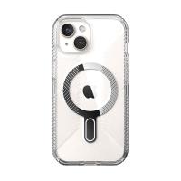 Speck Presidio Perfect-Clear Grip ClickLock & MagSafe - Etui iPhone 16e / iPhone 15 / iPhone 14 / iPhone 13 (Clear / Chrome Finish / Serene Silver)