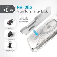 Speck Presidio Perfect-Clear Grip ClickLock & MagSafe - Etui iPhone 16e / iPhone 15 / iPhone 14 / iPhone 13 (Clear / Chrome Finish / Serene Silver)