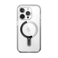 Speck Presidio Perfect-Clear ClickLock & MagSafe - Etui iPhone 15 Pro (Clear / Chrome Finish / Serene Silver)