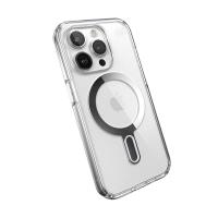 Speck Presidio Perfect-Clear ClickLock & MagSafe - Etui iPhone 15 Pro (Clear / Chrome Finish / Serene Silver)