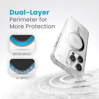 Speck Presidio Perfect-Clear ClickLock & MagSafe - Etui iPhone 15 Pro (Clear / Chrome Finish / Serene Silver)