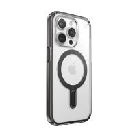Speck Presidio Perfect-Clear ClickLock & MagSafe - Etui iPhone 15 Pro (Clear / Frosted Black / Slate Grey)