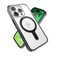 Speck Presidio Perfect-Clear ClickLock & MagSafe - Etui iPhone 15 Pro (Clear / Frosted Black / Slate Grey)
