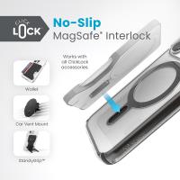 Speck Presidio Perfect-Clear ClickLock & MagSafe - Etui iPhone 15 Pro (Clear / Frosted Black / Slate Grey)