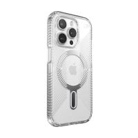 Speck Presidio Perfect-Clear Grip ClickLock & MagSafe - Etui iPhone 15 Pro (Clear / Chrome Finish / Serene Silver)