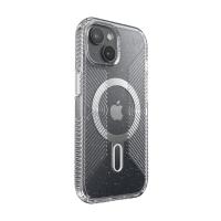 Speck Presidio Lux Grip ClickLock & MagSafe - Etui iPhone 16e / iPhone 15 / iPhone 14 / iPhone 13 (Clear / Platinium Glitter / Chrome Finish / Serene Silver)