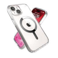 Speck Presidio Perfect-Clear MagSafe - Etui iPhone 16e / iPhone 15 / iPhone 14 / iPhone 13 (Clear / Chrome Finish / Serene Silver)